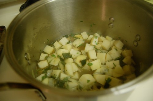potatoes in broth