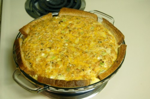 Fresh, easy salmon cheddar bake