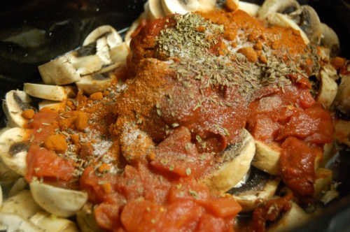 Mushroom goulash Slow cooker recipe for mushroom goulash in the crock pot
