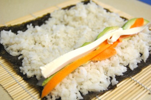 Sushi before rolling