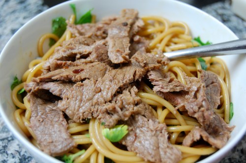 Spicy noodles Spicy beef noodles