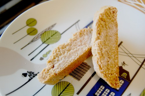 cinnamon biscotti on a plate