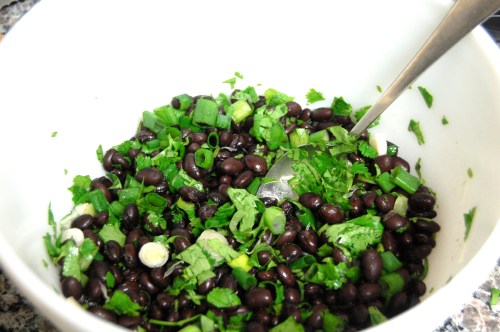 beans cilantro onions